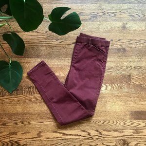 Uniqlo Heattech Skinny Pants | Maroon | Size L